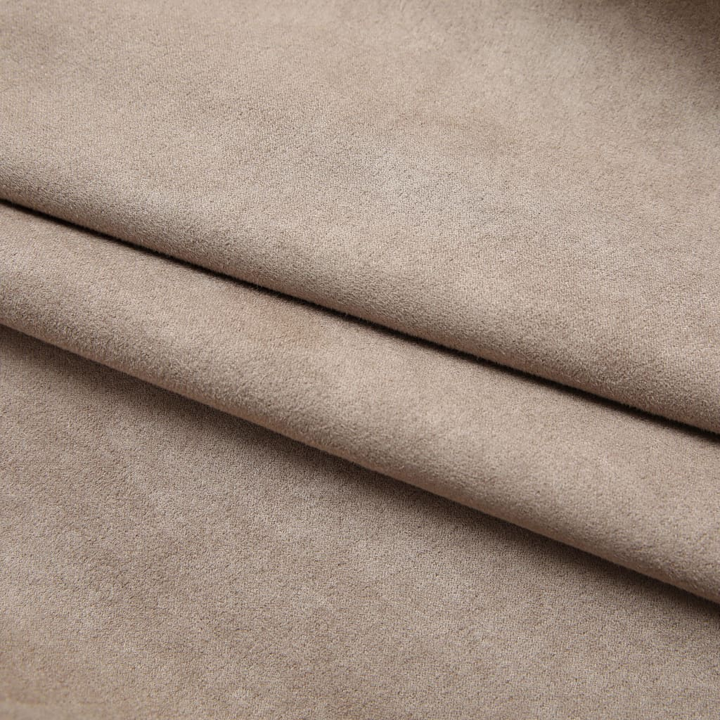 vidaXL Blackout Curtains with Hooks 2 pcs Taupe 140x245 cm - Sudd