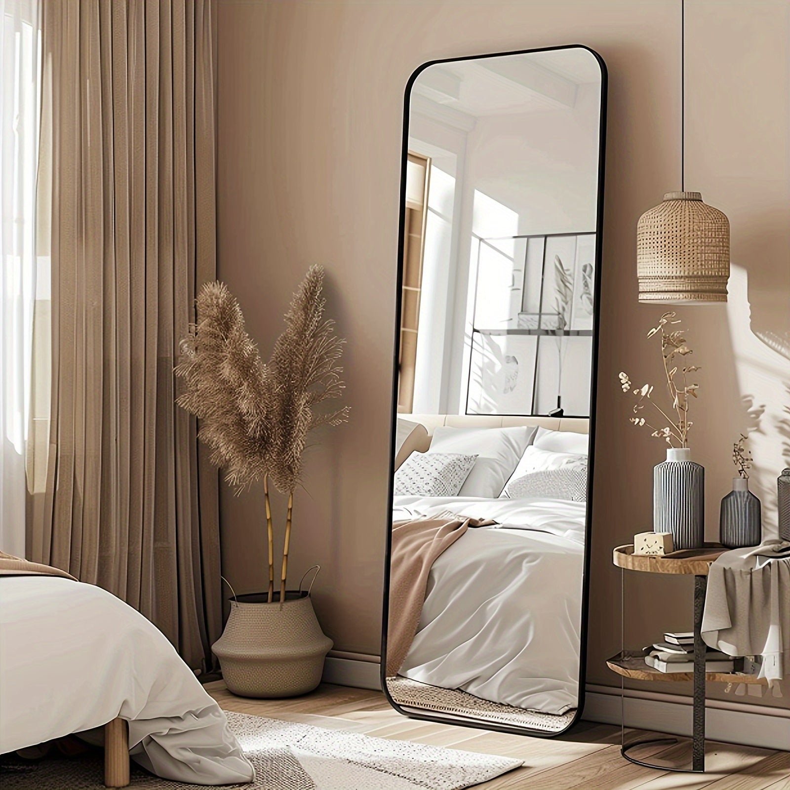 Black Full Length Mirror - Sudd