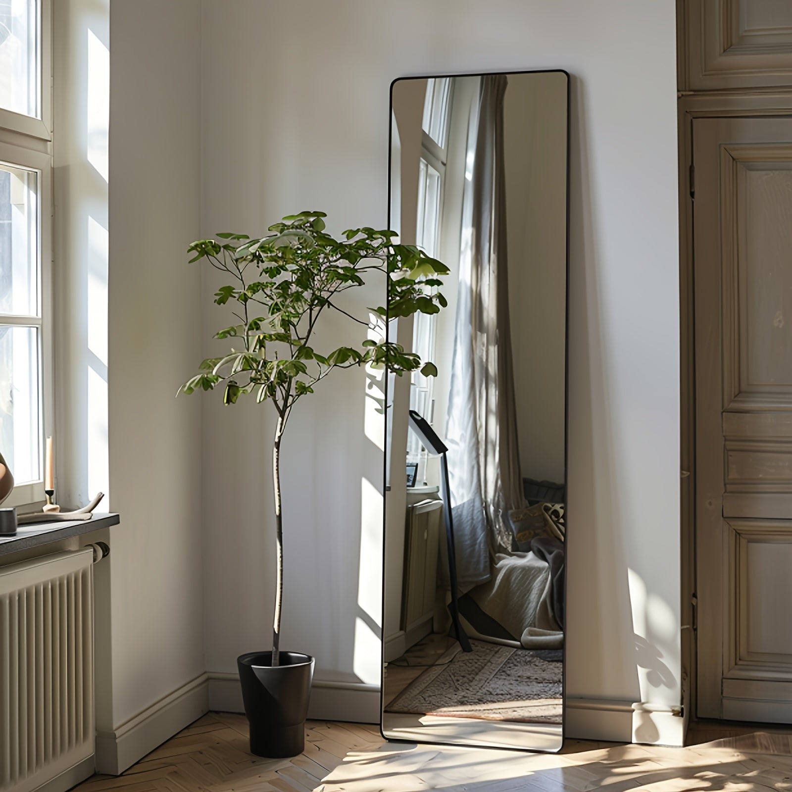 Black Full Length Mirror - Sudd