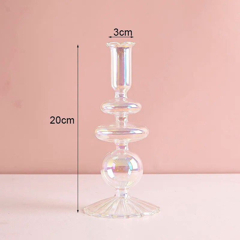 Clear Glass Candle Holder - Sudd