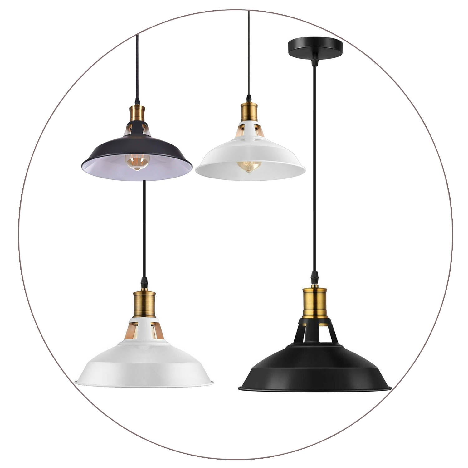 New Hanging Lamp Industrial Retro Vintage Metal Lamp Pendulum Ceiling - Sudd