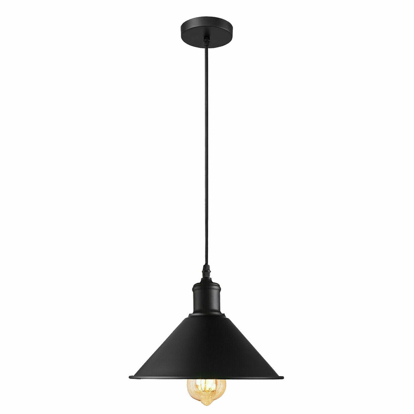 Black Pendant Lamp Industrial Style Decorative Ceiling Lamp - Sudd