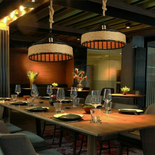 Hanging Lamp Hemp Rope Light Ceiling Pendant Light~1536 - Create a Warm and Romantic Atmosphere - Sudd