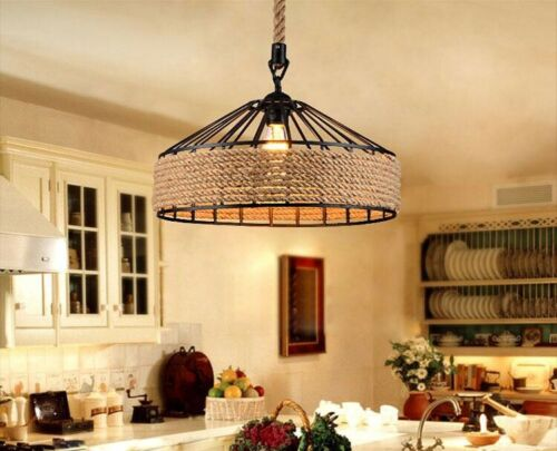 Hanging Lamp Hemp Rope Light Ceiling Pendant Light~1536 - Create a Warm and Romantic Atmosphere - Sudd