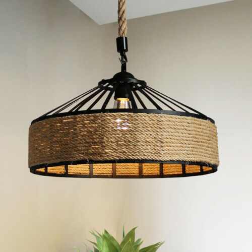 Hanging Lamp Hemp Rope Light Ceiling Pendant Light~1536 - Create a Warm and Romantic Atmosphere - Sudd