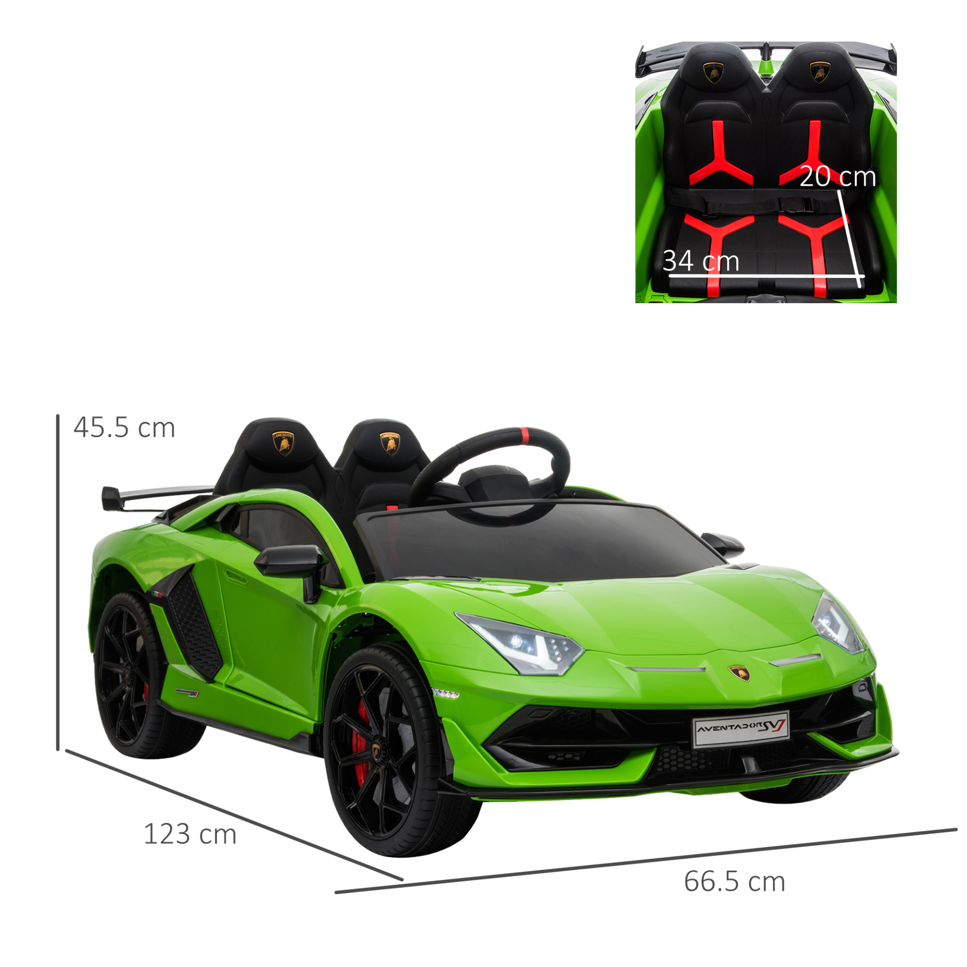 Ride On Lamborghini Aventador Racing Car Toy - Sudd