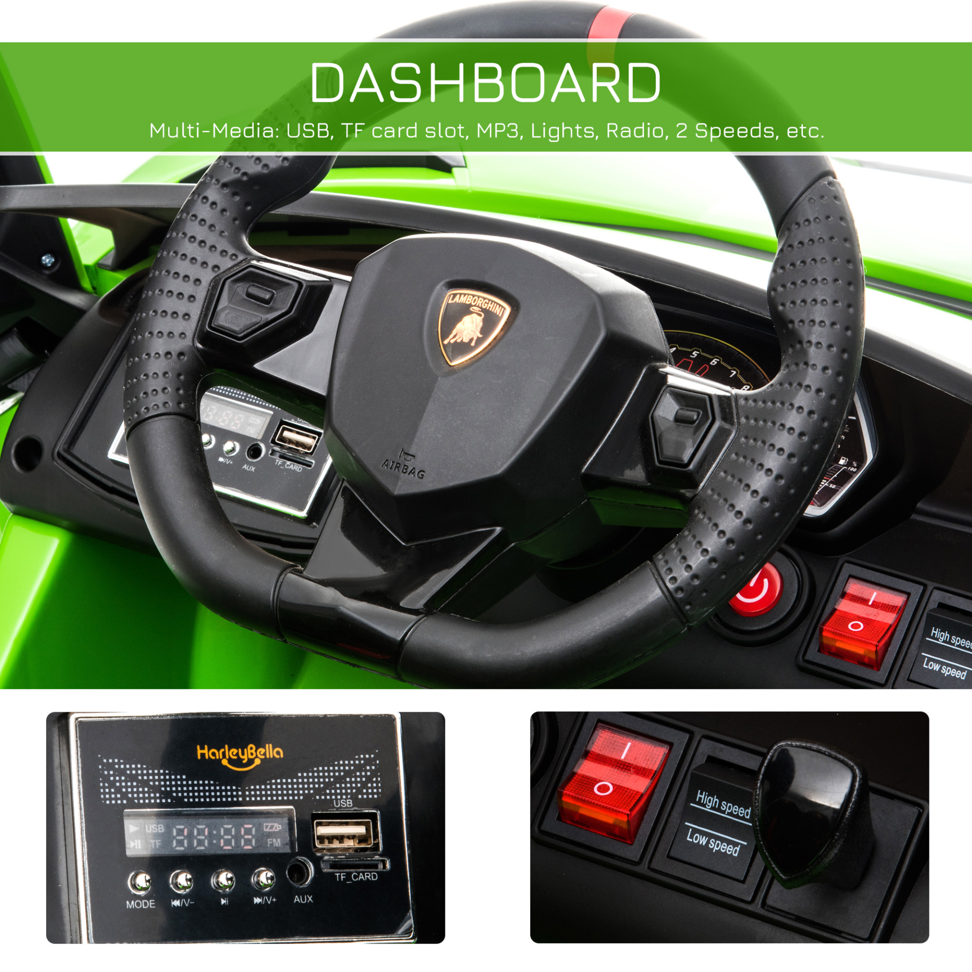 Ride On Lamborghini Aventador Racing Car Toy - Sudd