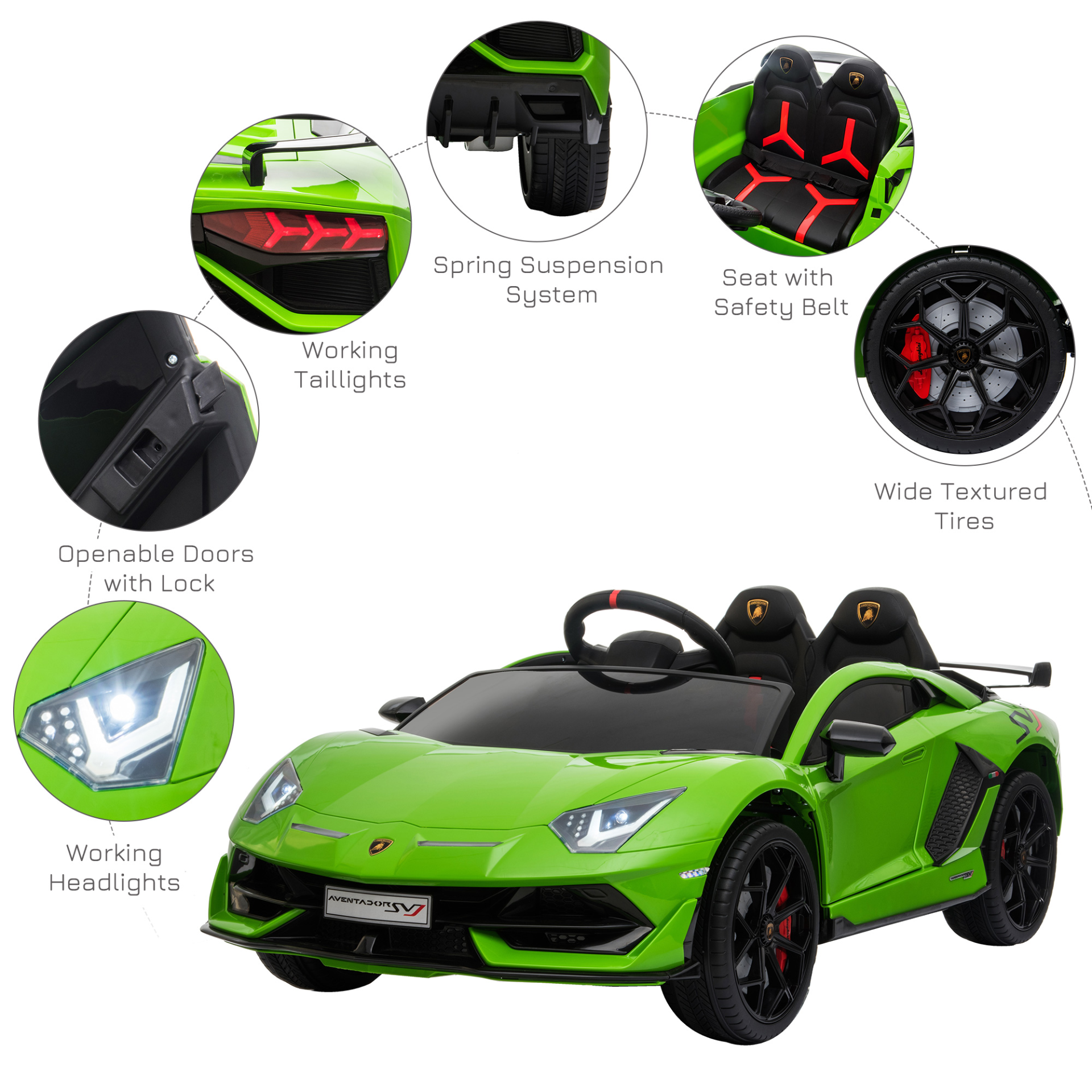 Ride On Lamborghini Aventador Racing Car Toy - Sudd