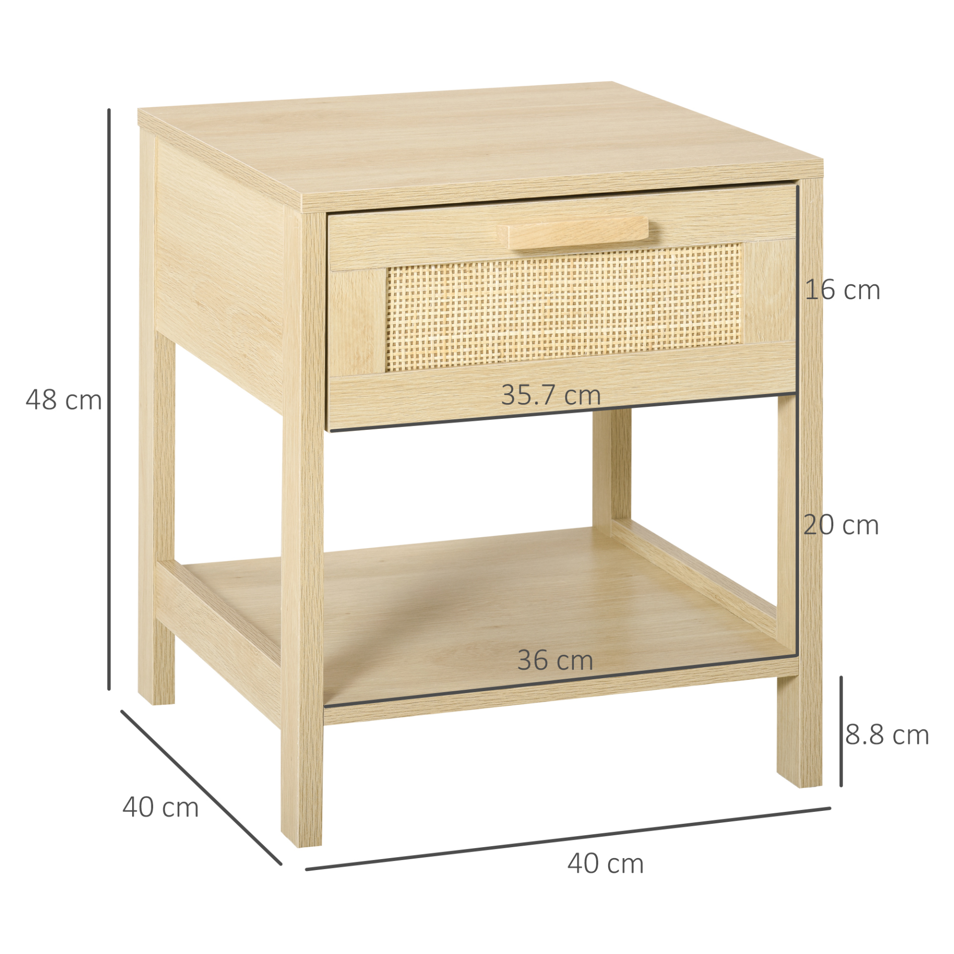 Bonn Rattan Bedside Table