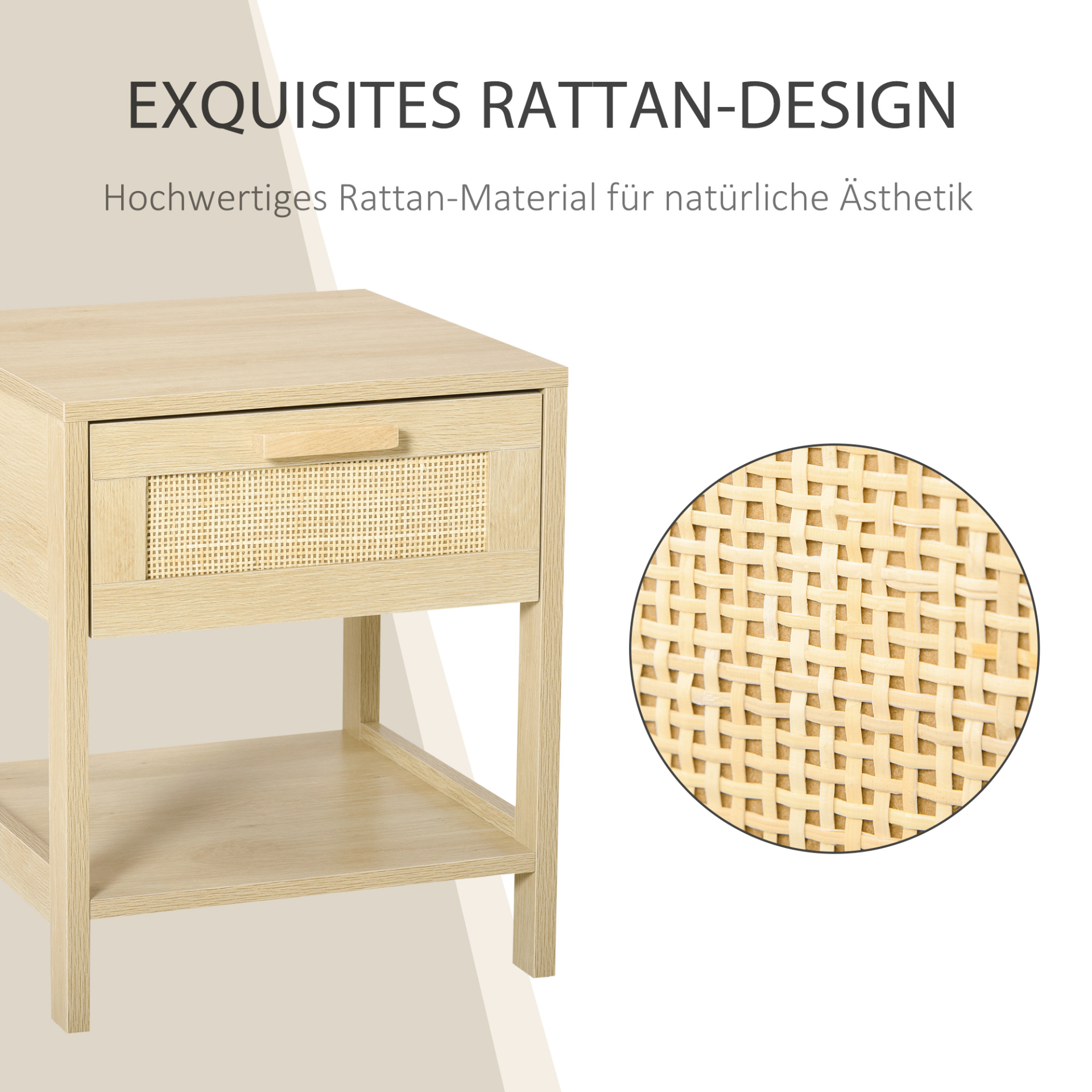 Bonn Rattan Bedside Table