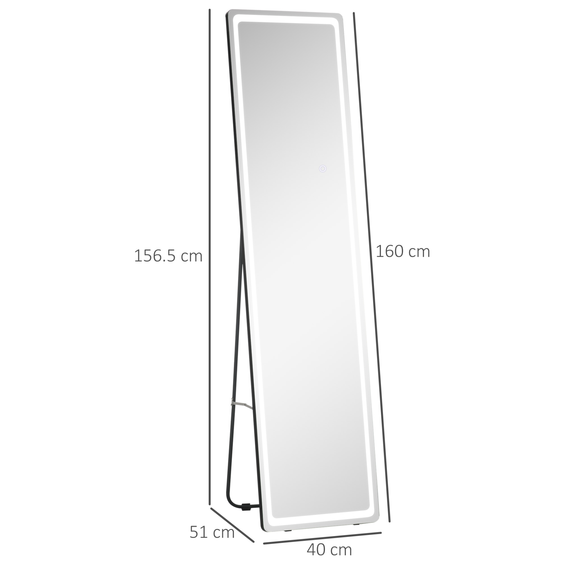 Full-Length Mirror with LED Lights - Sudd