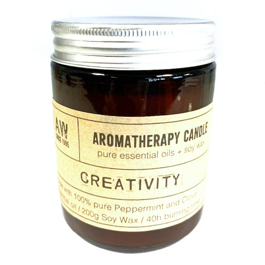 Aromatherapy Candle - Creativity - Enchanting Pure Essential oils and Soy Wax - Sudd