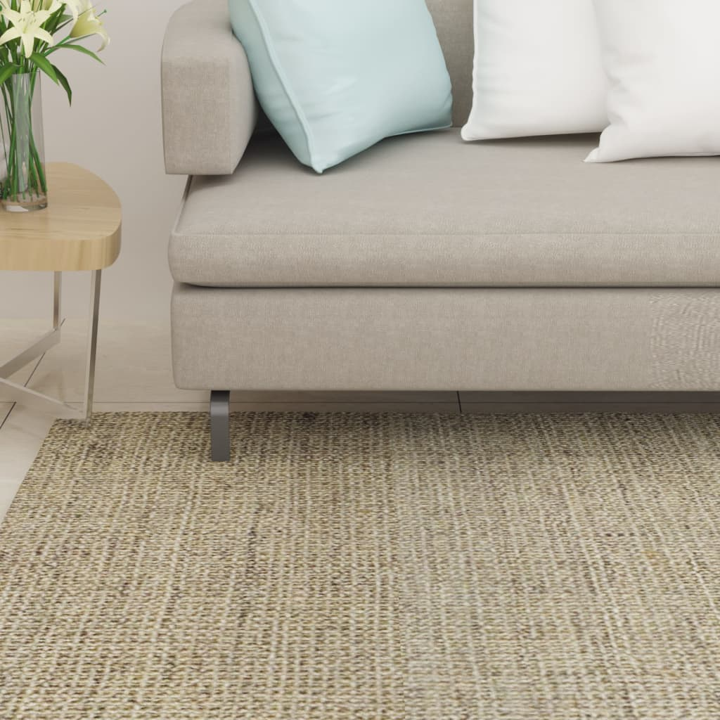 vidaXL Rug Natural Sisal 80x250 cm Green - Sudd