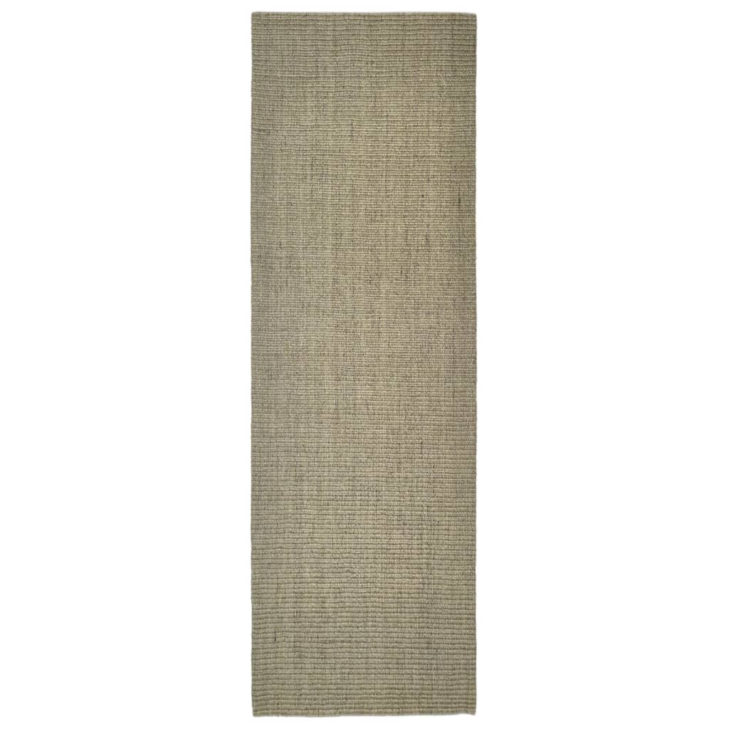 vidaXL Rug Natural Sisal 80x250 cm Green - Sudd