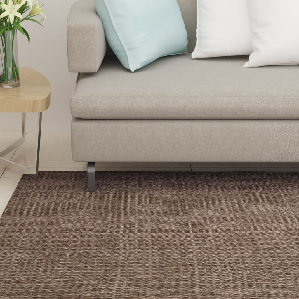 vidaXL Rug Natural Sisal 80x250 cm Brown - Premium Material, Anti-Slip Backing, Easy to Maintain - Sudd