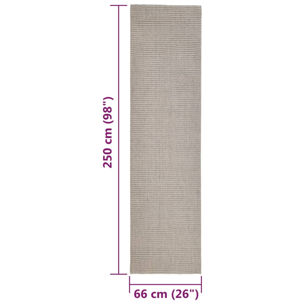 vidaXL Rug Natural Sisal 66x250 cm Sand - Sudd