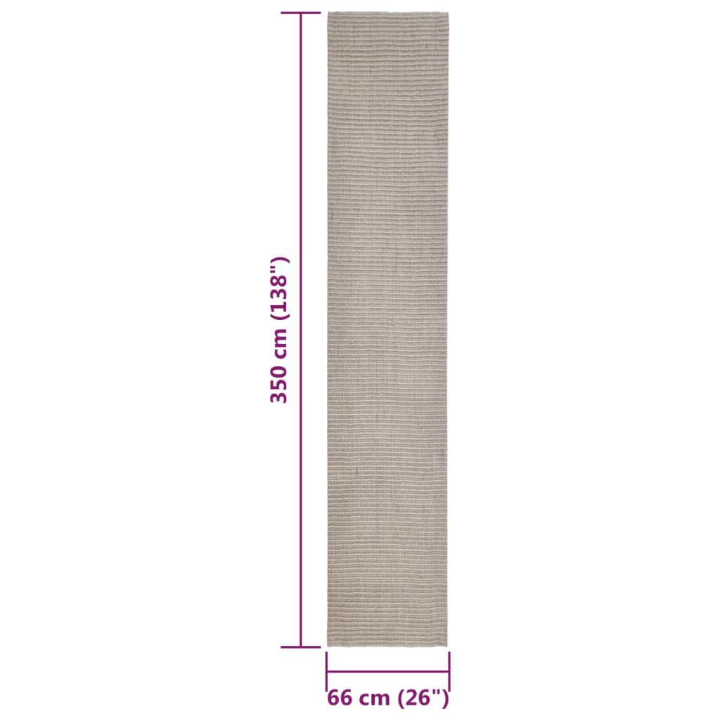 vidaXL Rug Natural Sisal 66x350 cm Sand - Premium Quality, Durable and Versatile - Sudd