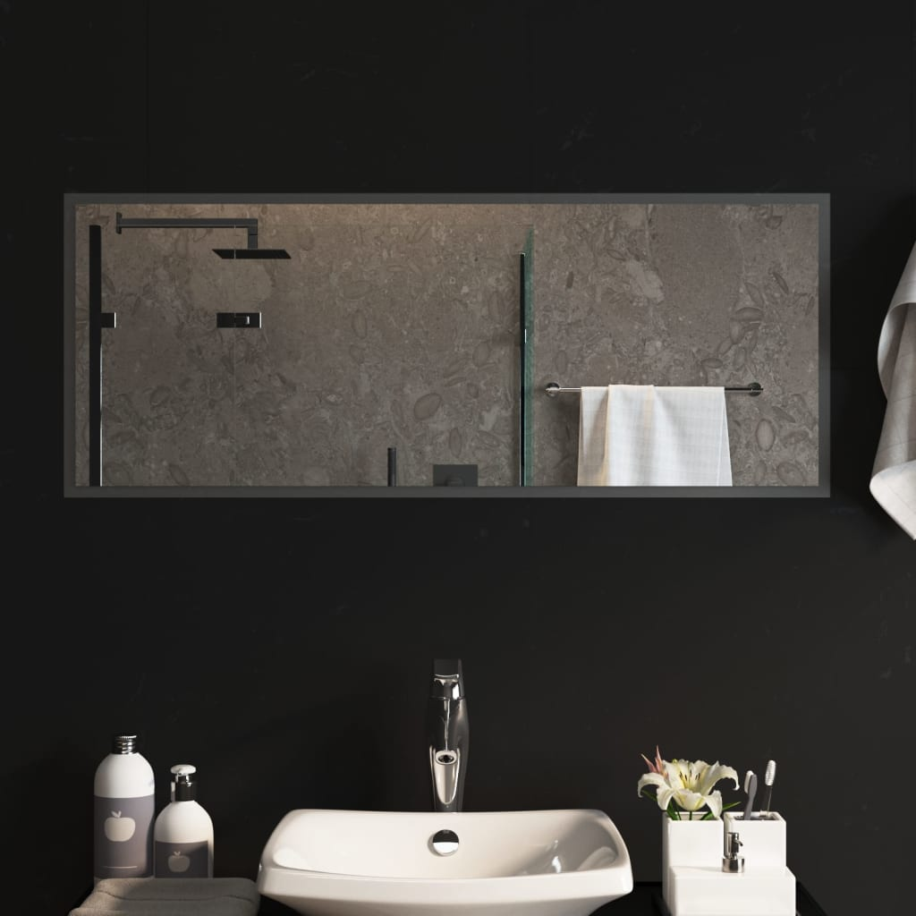 LED Bathroom Mirror 100x40 cm - Waterproof, USB Interface, Easy Installation - Sudd