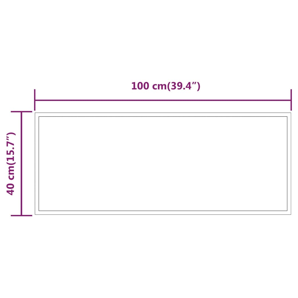 LED Bathroom Mirror 100x40 cm - Waterproof, USB Interface, Easy Installation - Sudd