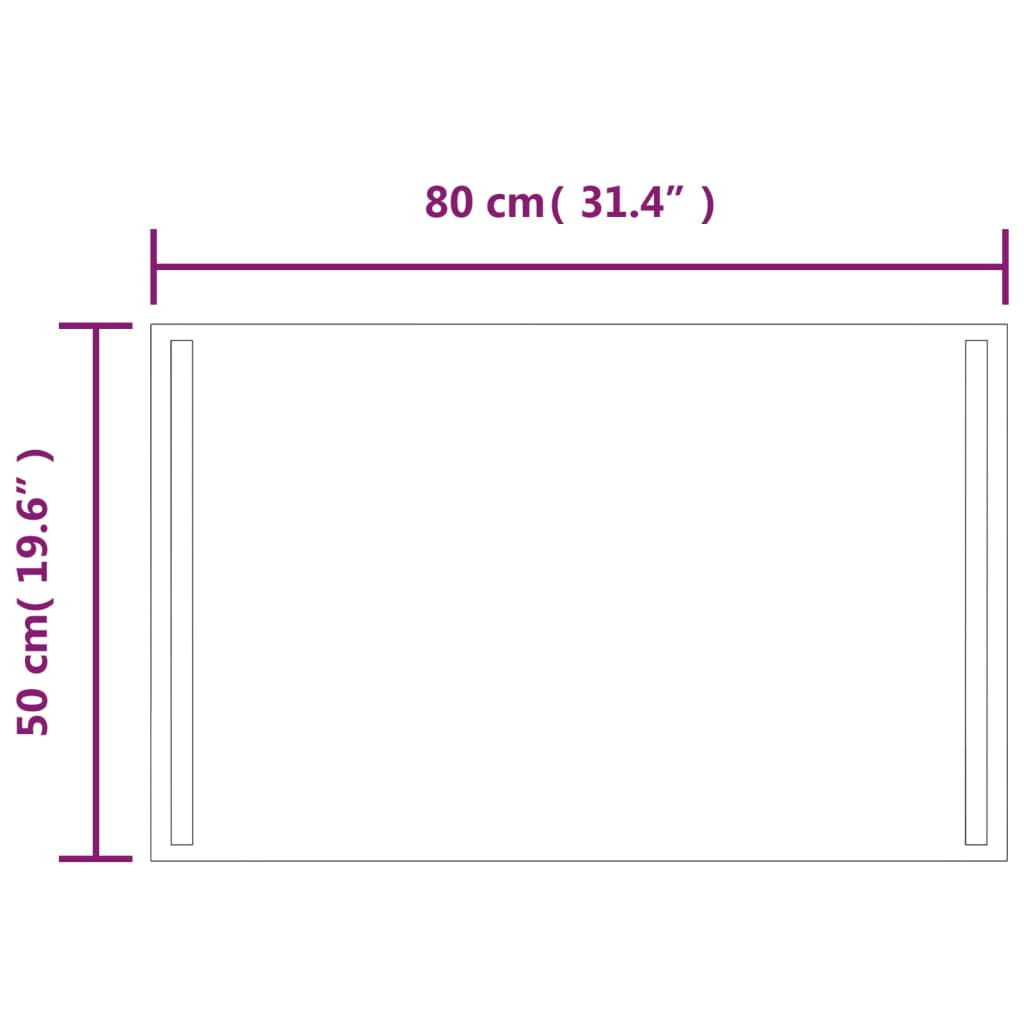 LED Bathroom Mirror 80x50 cm - Sudd