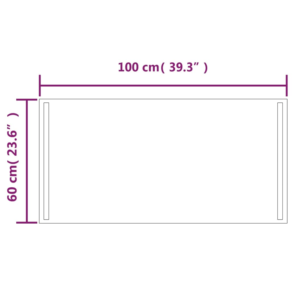 LED Bathroom Mirror 100x60 cm - Sudd