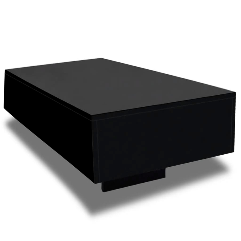 vidaXL Coffee Table High Gloss Black - Sudd