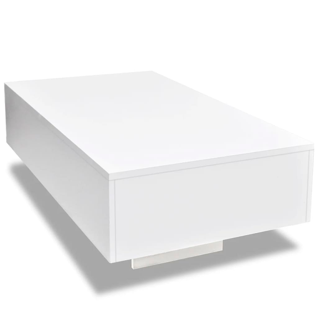 vidaXL Coffee Table High Gloss White - Sudd