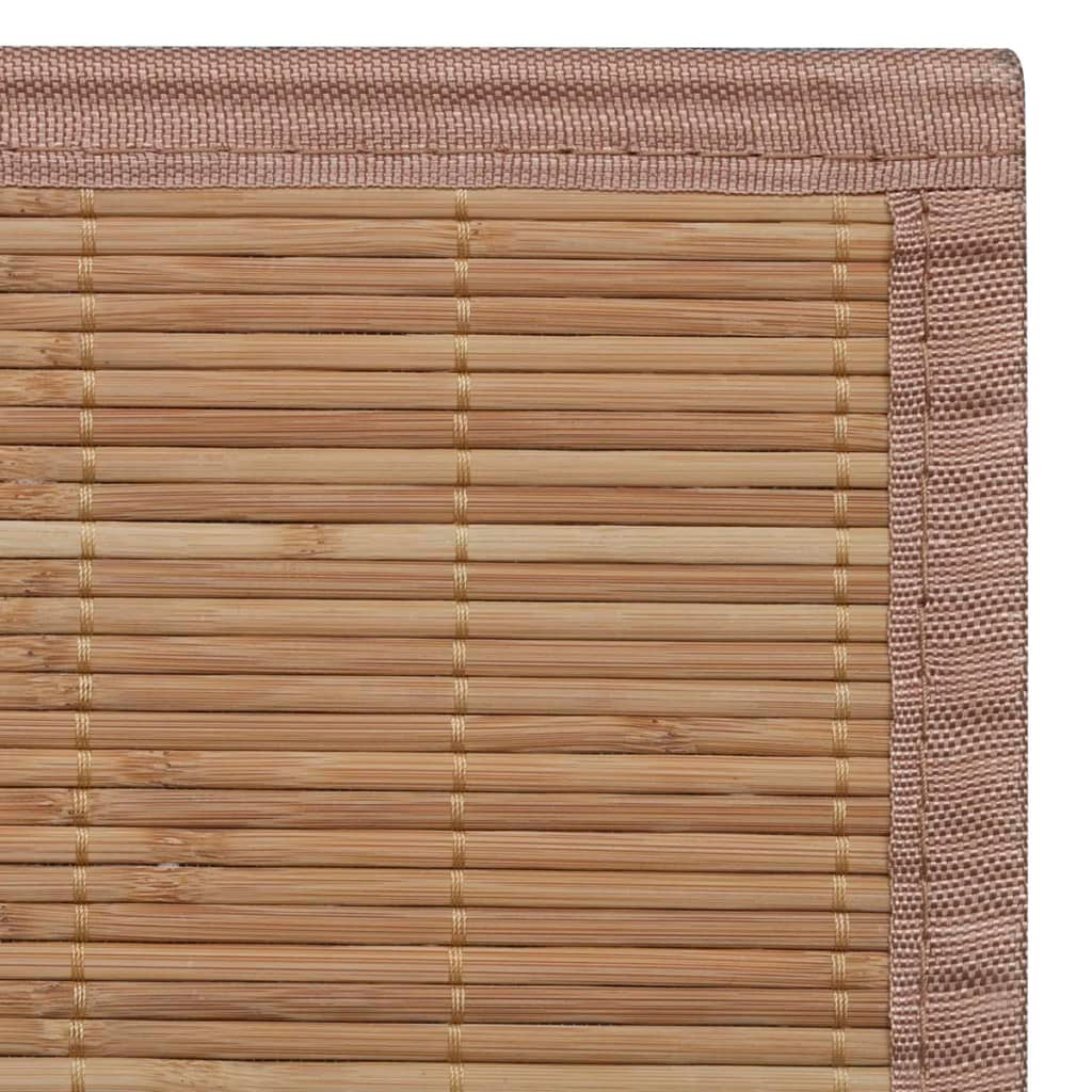 vidaXL Rug Bamboo 100x160 cm Brown - Natural Look for Your Living Room - Sudd