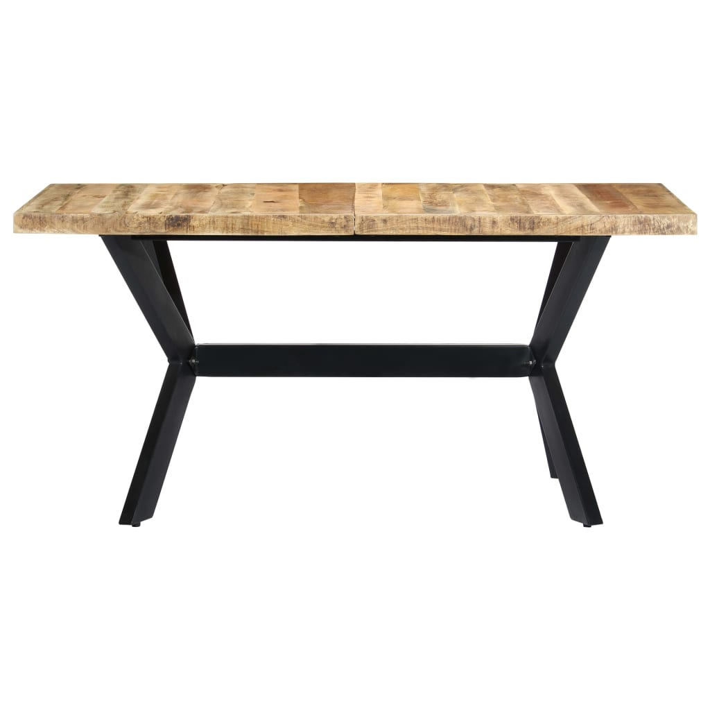 vidaXL Dining Table 140x70x75 cm Solid Rough Mango Wood - Sudd