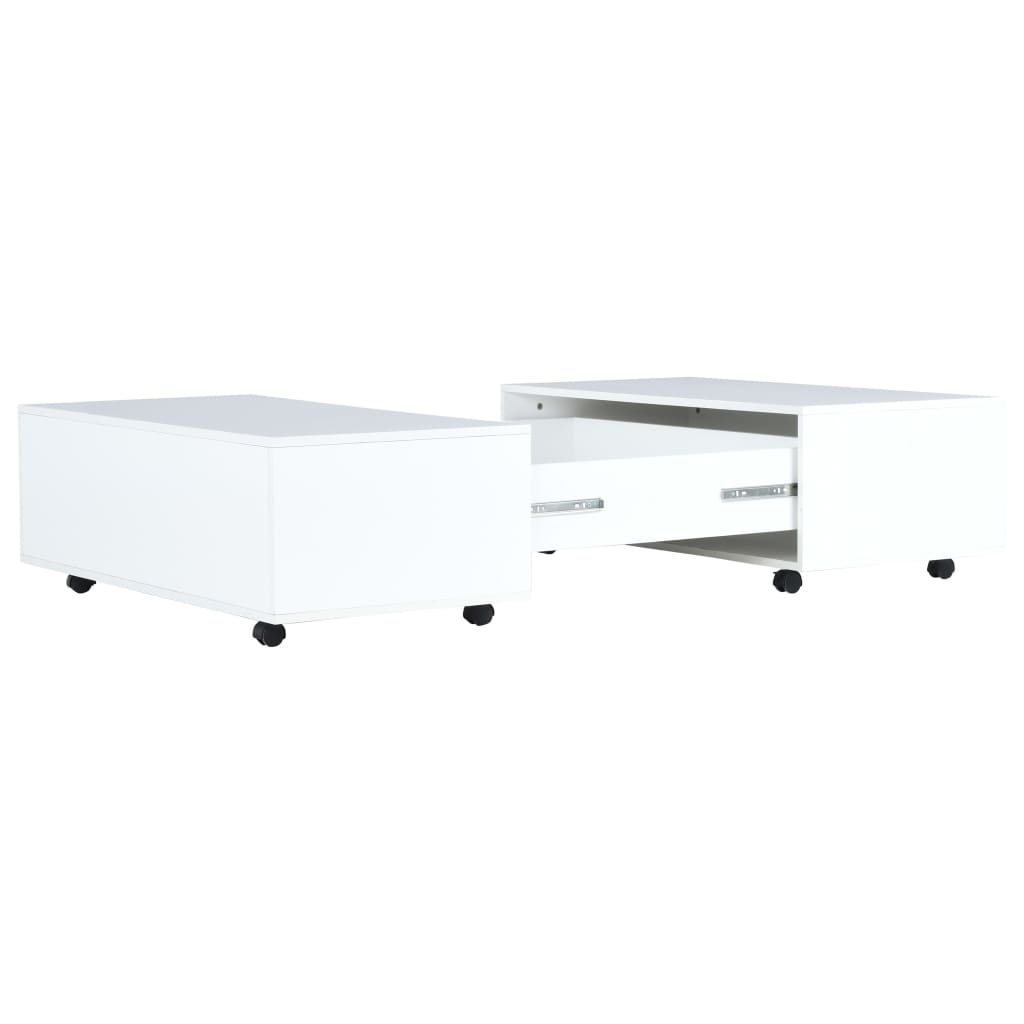 vidaXL Coffee Table High Gloss White 100x100x35 cm - Sudd