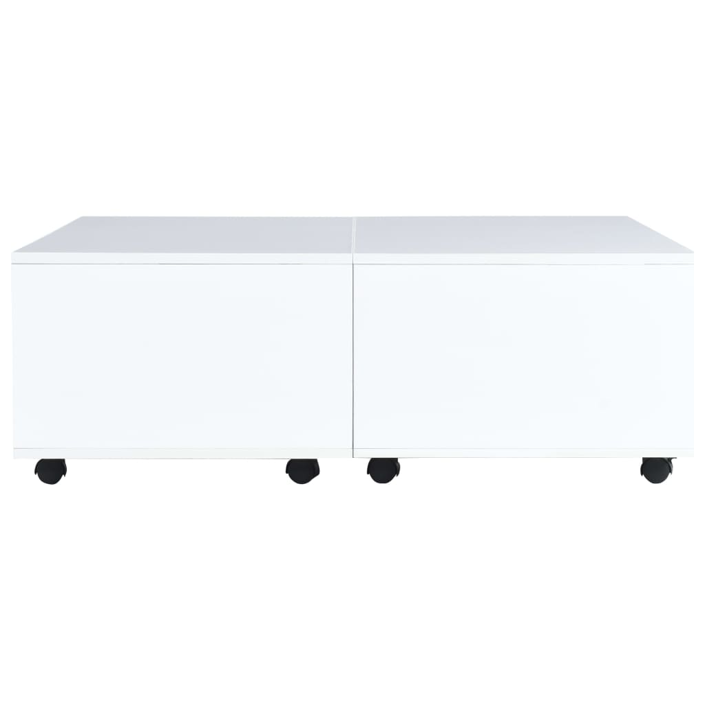 vidaXL Coffee Table High Gloss White 100x100x35 cm - Sudd