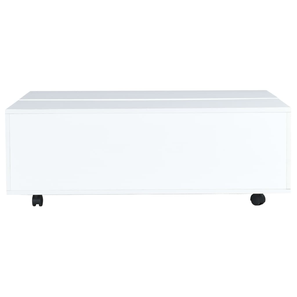 vidaXL Coffee Table High Gloss White 100x100x35 cm - Sudd