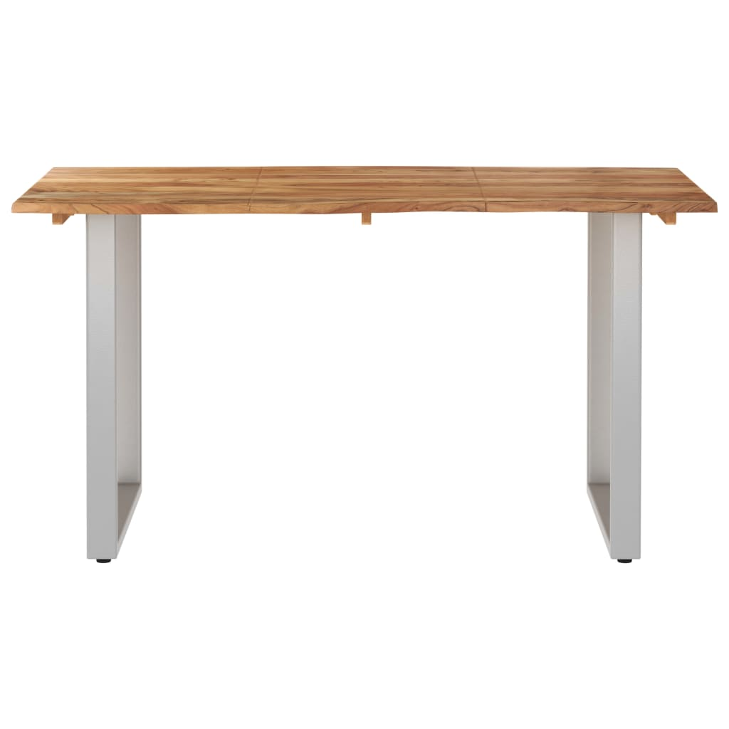 vidaXL Dining Table 140x70x76 cm Solid Acacia Wood - Sudd