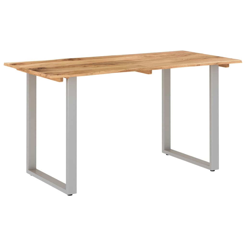 vidaXL Dining Table 140x70x76 cm Solid Acacia Wood - Sudd