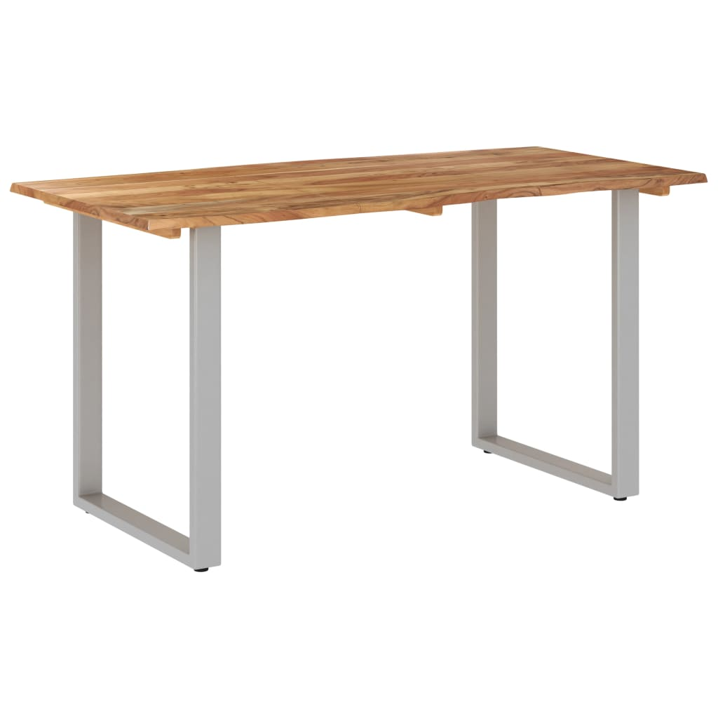 vidaXL Dining Table 140x70x76 cm Solid Acacia Wood - Sudd