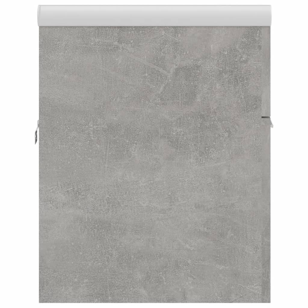 vidaXL Sink Cabinet with Built-in Basin Concrete Grey Engineered Wood - Sudd