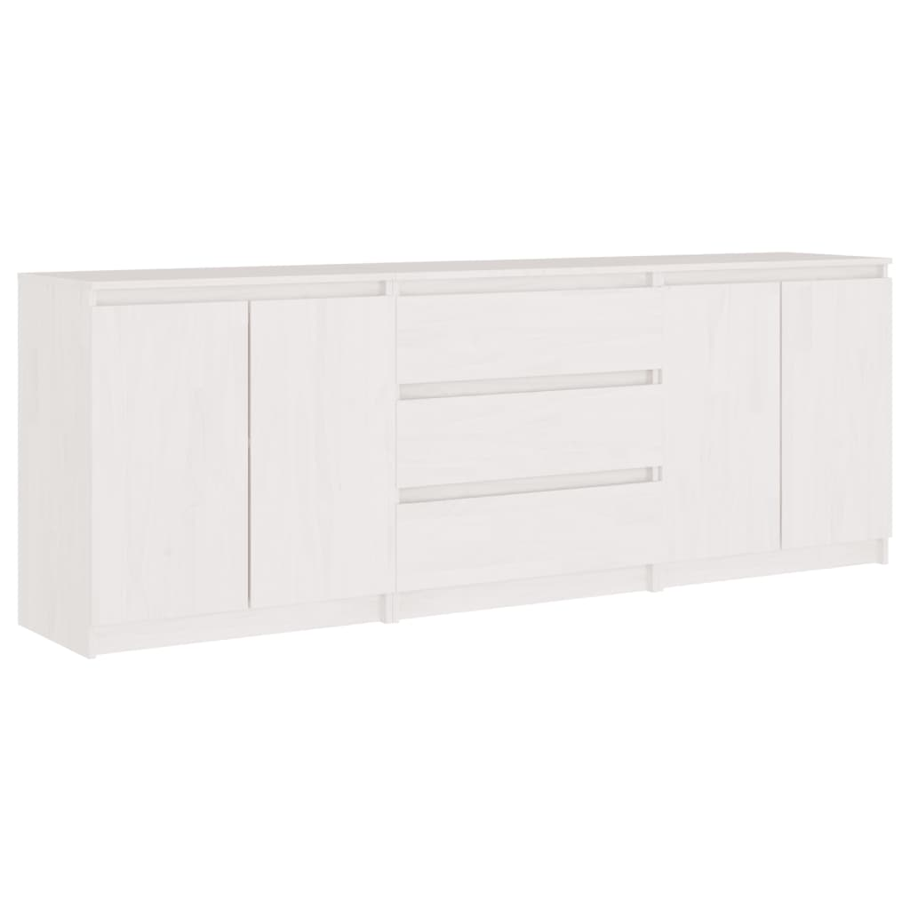 vidaXL Side Cabinet White 180x36x65 cm Solid Pinewood - Sudd