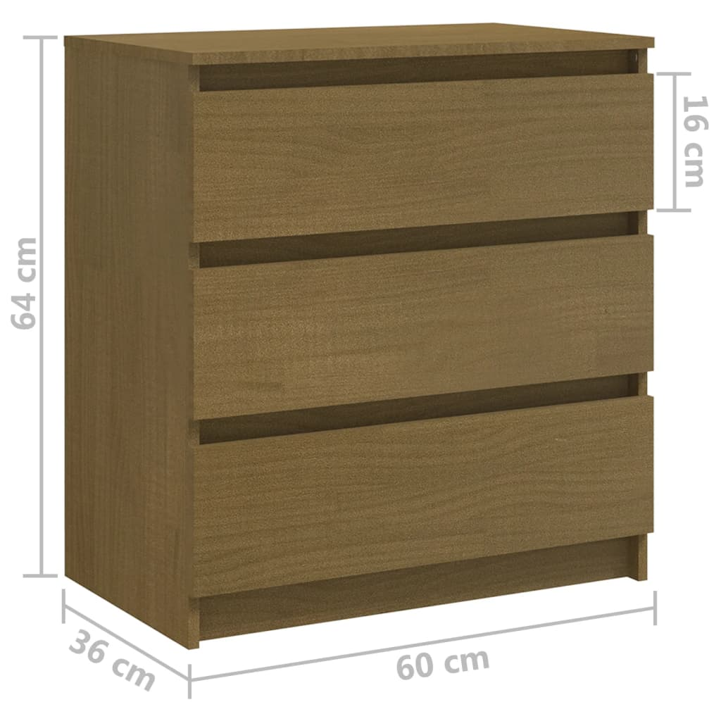 Honey Brown Bedside Cabinets - Sudd