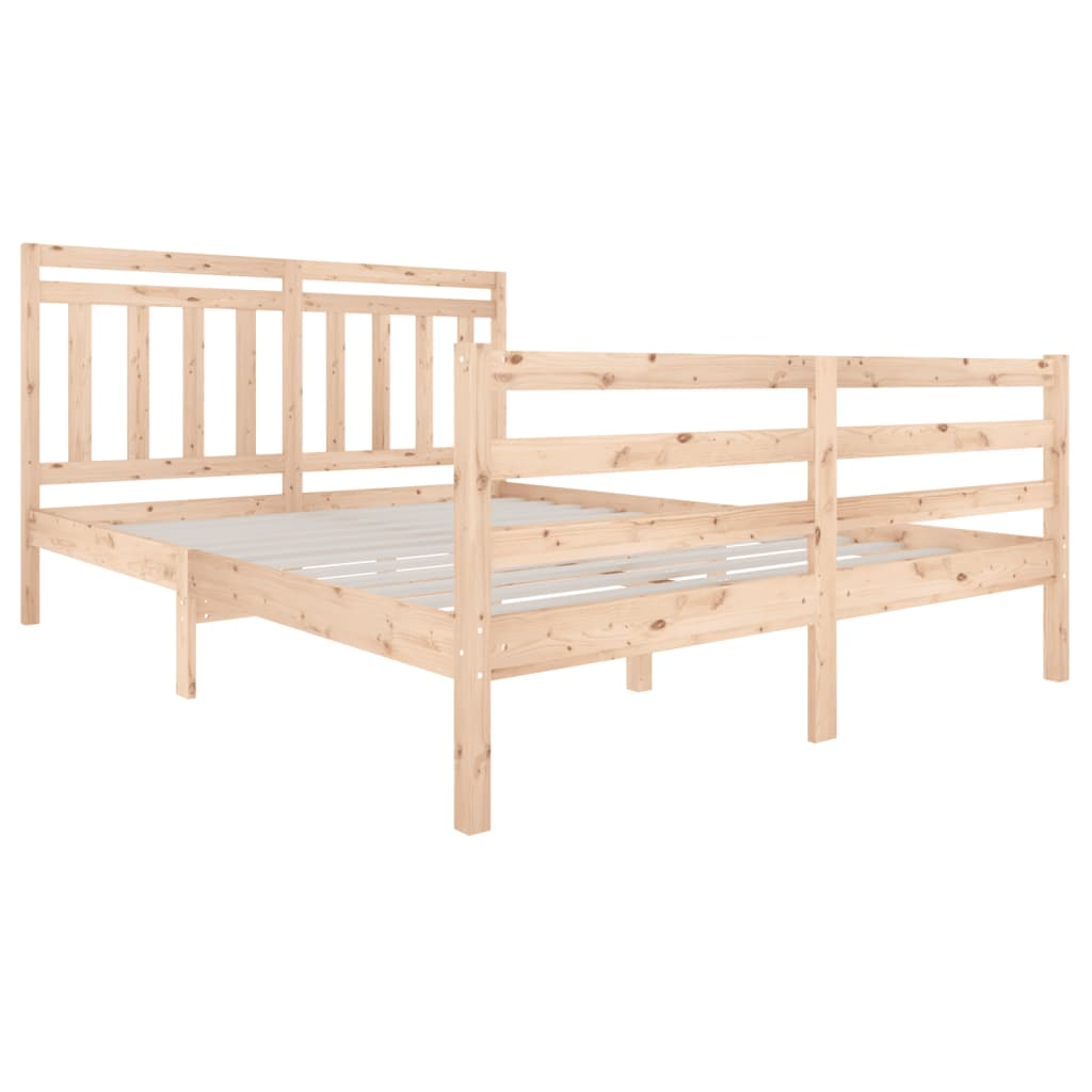 vidaXL Bed Frame Solid Wood 160x200 cm - Sudd