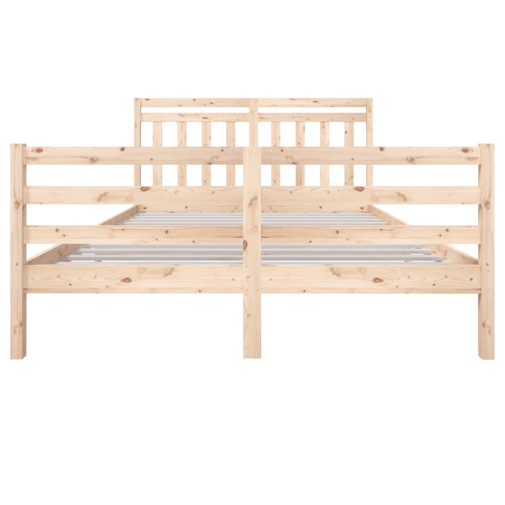 vidaXL Bed Frame Solid Wood 160x200 cm - Sudd