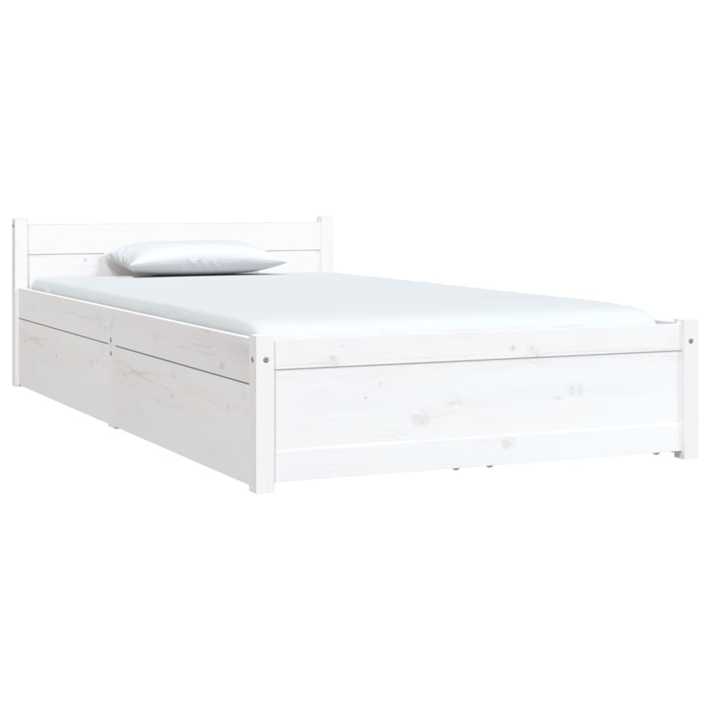 vidaXL Bed Frame with Drawers White 90x200 cm - Sudd