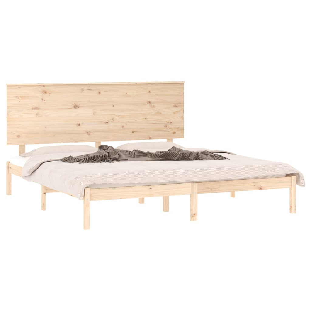 vidaXL Bed Frame Solid Wood Pine 200x200 cm - Sudd