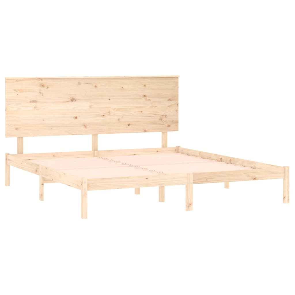 vidaXL Bed Frame Solid Wood Pine 200x200 cm - Sudd