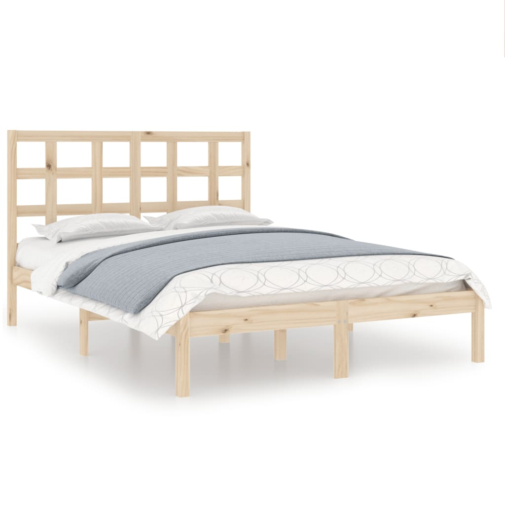 vidaXL Bed Frame Solid Wood 120x190 cm Small Double - Sudd