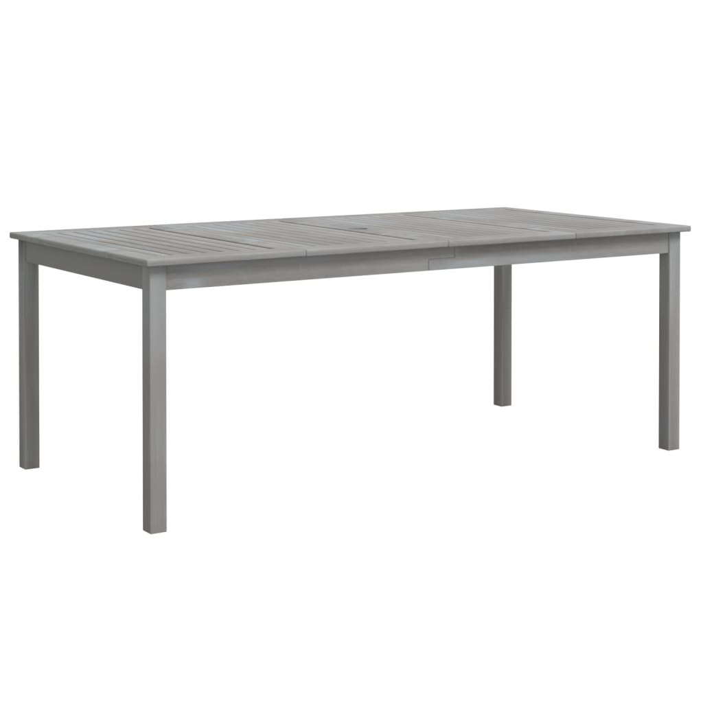 vidaXL Garden Table Grey 200x100x75 cm Solid Wood Acacia - Sudd