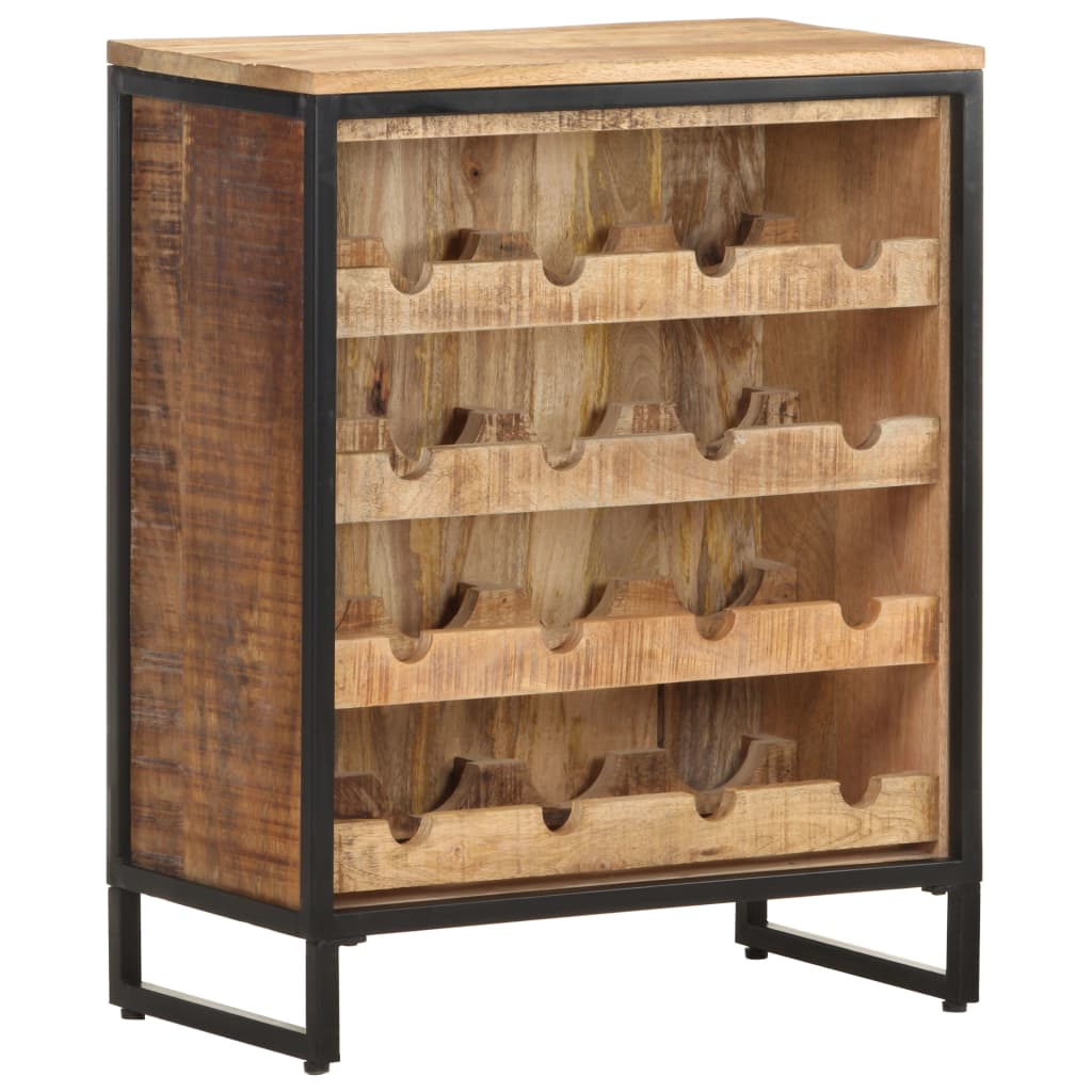 vidaXL Wine Cabinet 62x33x78.5 cm Rough Mango Wood - Sudd