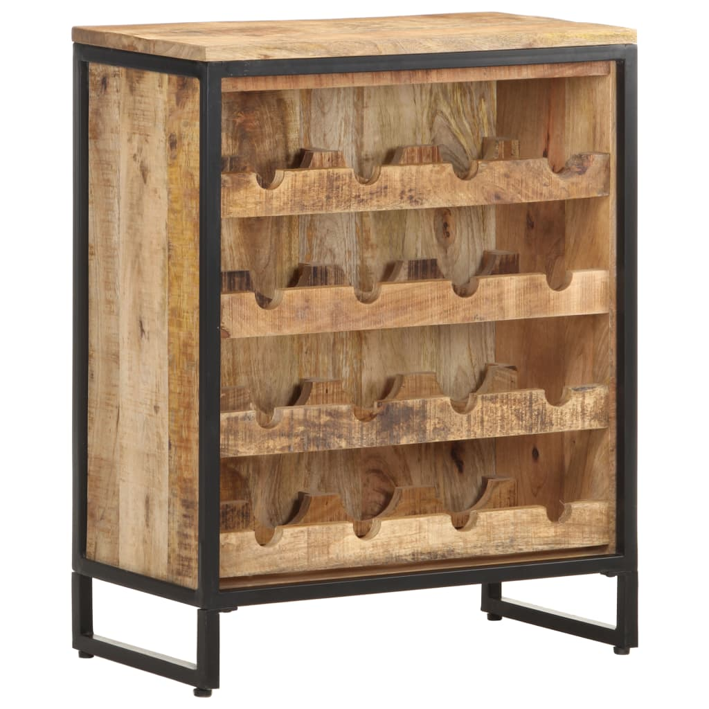 vidaXL Wine Cabinet 62x33x78.5 cm Rough Mango Wood - Sudd