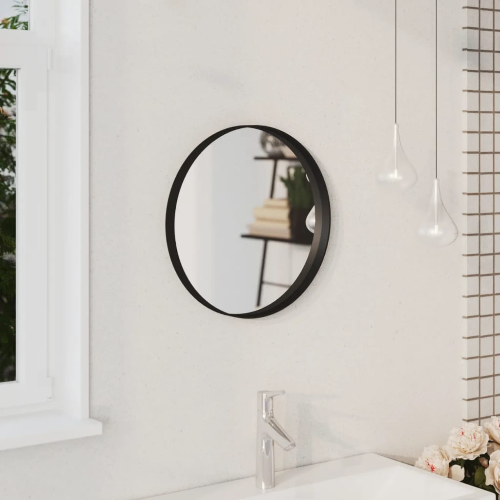 Black Wall Mirror 40 cm - Sudd