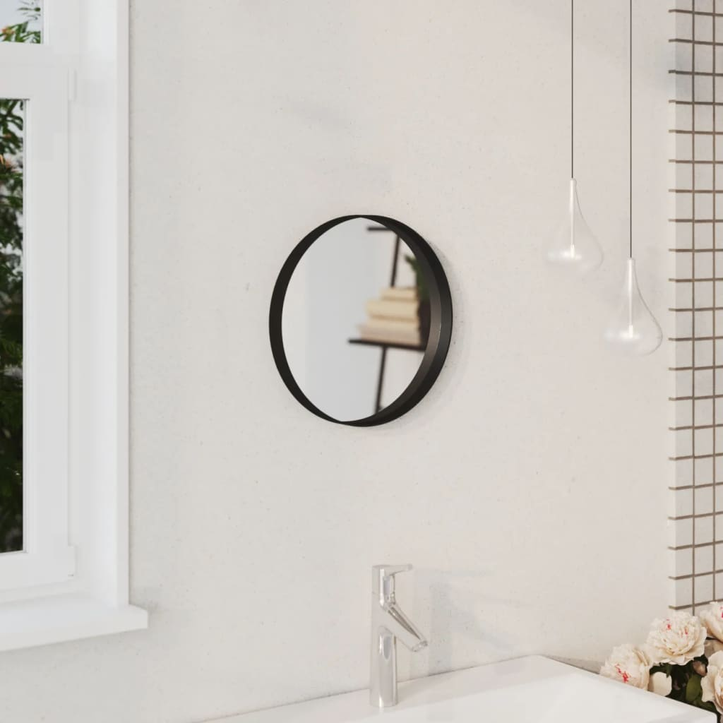 Black Wall Mirror 30 cm - Sudd