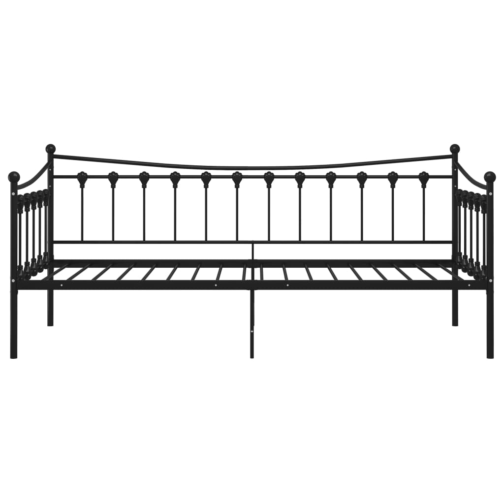 Sofa Bed Frame Black Metal 90x200 cm - Sudd